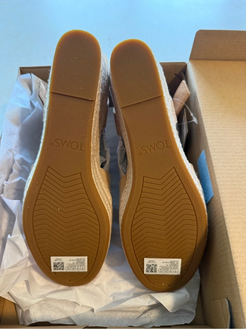 Toms Audrey Suede Honey Espadrille Wedge Sandals - NWT
